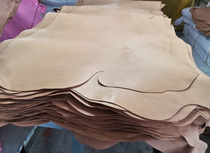 Natural beige cow crust leather hides available in whole hides and side cuts