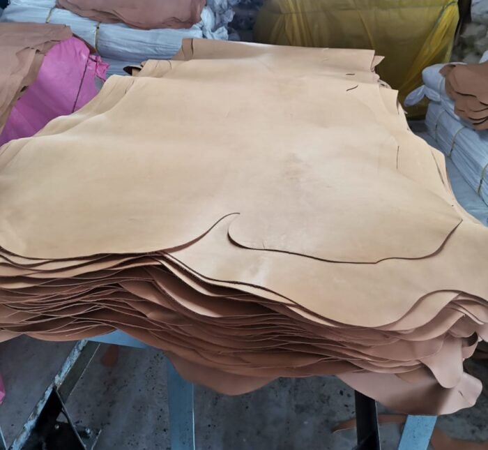 Natural beige cow crust leather hides available in whole hides and side cuts